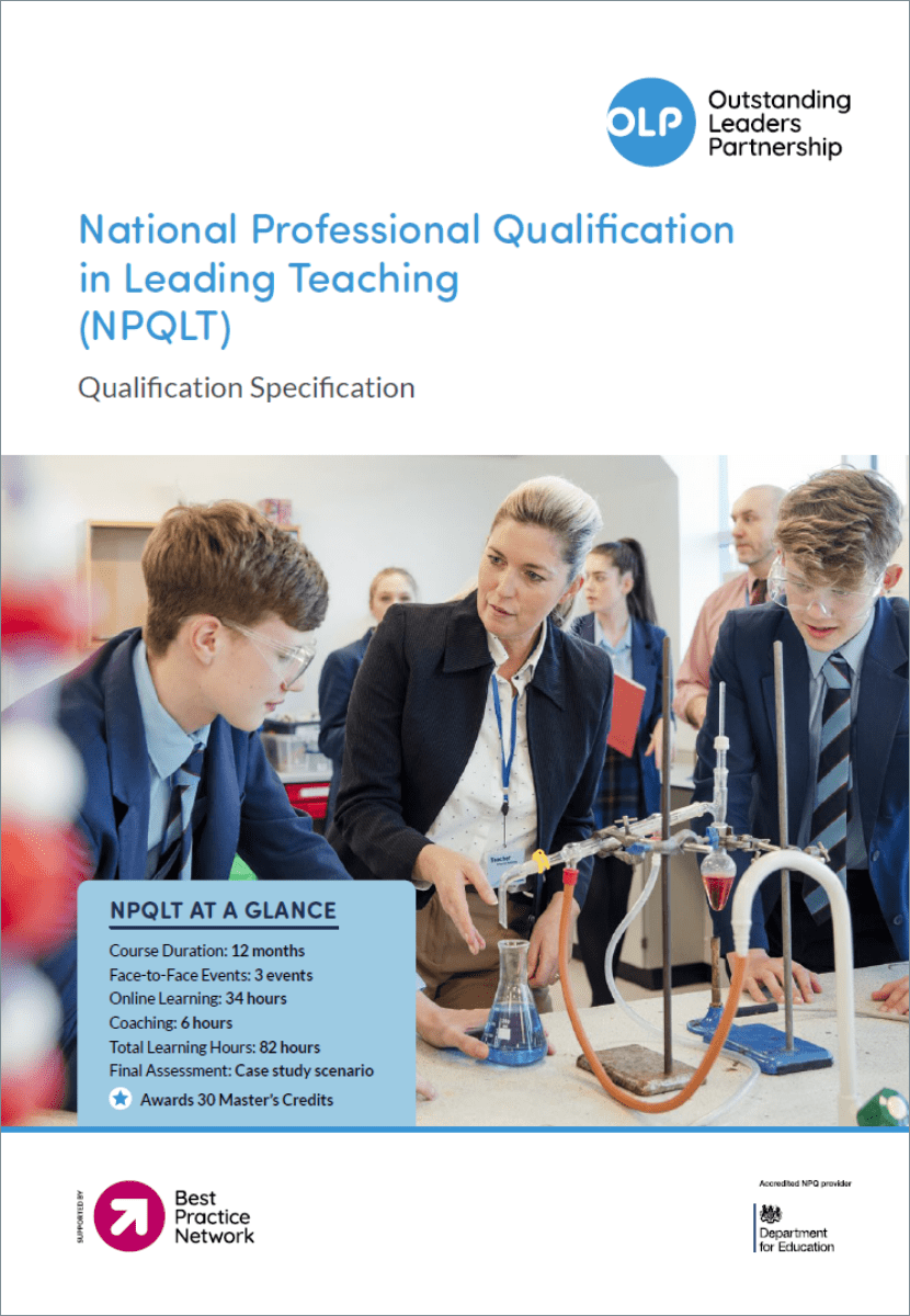 National Professional Qualification for Leading Teaching (NPQLT) Best Practice Network